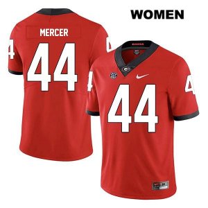 Women's Georgia Bulldogs NCAA #44 Peyton Mercer Nike Stitched Red Legend Authentic College Football Jersey ISR3554EO